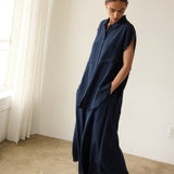 Jamie Haller - The Reiki Sleeveless Shirt in Navy