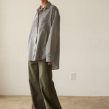 Jamie Haller - The Stripe Essential Shirt in Charcoal Stripe