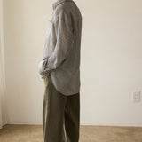 Jamie Haller - The Stripe Essential Shirt in Charcoal Stripe