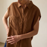 Jamie Haller - The Reiki Sleeveless Shirt in Clay