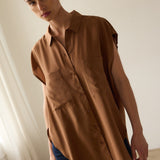Jamie Haller - The Reiki Sleeveless Shirt in Clay