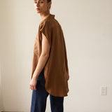 Jamie Haller - The Reiki Sleeveless Shirt in Clay