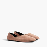 Khaite - Jane Flat in Dusty Pink Suede