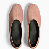 Khaite - Jane Flat in Dusty Pink Suede