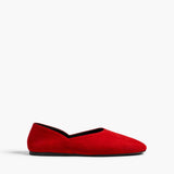 Khaite - Jane Flat in Lipstick Suede