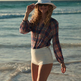 DÔEN - JANIS TOP -- CÔTE D'AZUR PLAID