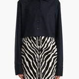 Khaite - Jasen Top in Dark Navy Wool Cashmere