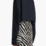 Khaite - Jasen Top in Dark Navy Wool Cashmere