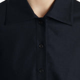 Khaite - Jasen Top in Dark Navy Wool Cashmere