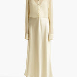 Khaite - Jasen Top in Pale Yellow Organza