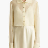 Khaite - Jasen Top in Pale Yellow Organza