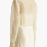 Khaite - Jasen Top in Pale Yellow Organza