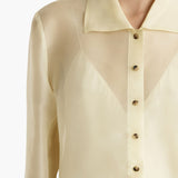 Khaite - Jasen Top in Pale Yellow Organza