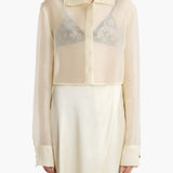 Khaite - Jasen Top in Pale Yellow Organza