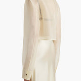 Khaite - Jasen Top in Pale Yellow Organza