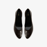 Jude - Jerry Pump Dark Brown Croc Embossed Patent Leather