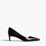 Khaite - Jett D'Orsay Low Pump in Black Glazed Leather