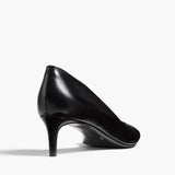 Khaite - Jett D'Orsay Low Pump in Black Glazed Leather