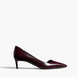Khaite - Jett D'Orsay Low Pump in Bordeaux Glazed Leather