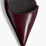 Khaite - Jett D'Orsay Low Pump in Bordeaux Glazed Leather