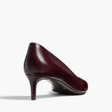 Khaite - Jett D'Orsay Low Pump in Bordeaux Glazed Leather