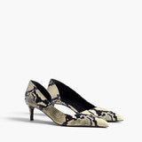 Khaite - Jett D'Orsay Low Pump in Natural Python-Embossed Leather