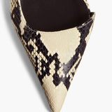 Khaite - Jett D'Orsay Low Pump in Natural Python-Embossed Leather