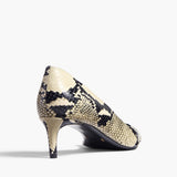 Khaite - Jett D'Orsay Low Pump in Natural Python-Embossed Leather