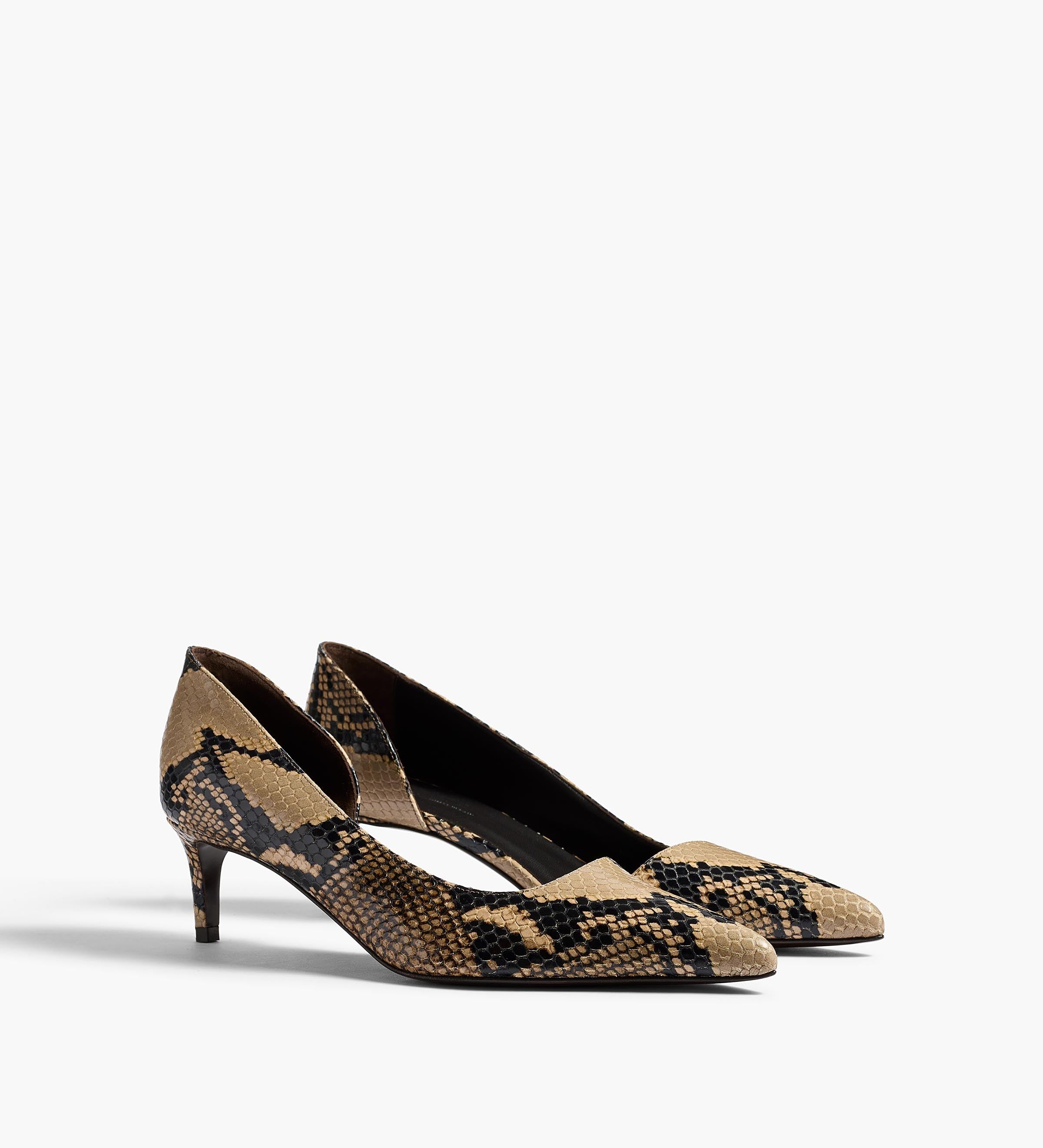 Khaite - Jett D'Orsay Low Pump in Python - Embossed Taupe