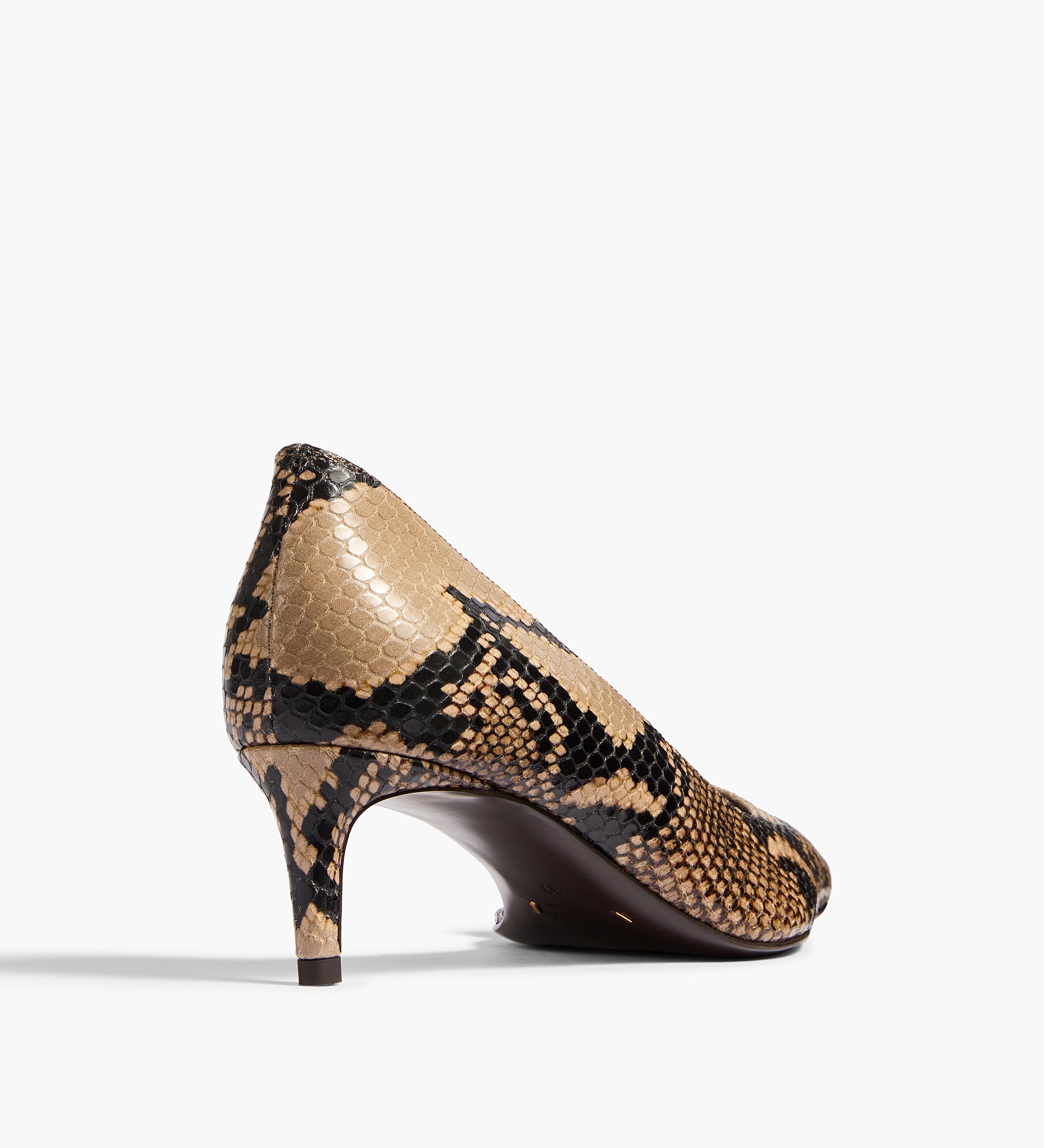 Khaite - Jett D'Orsay Low Pump in Python - Embossed Taupe