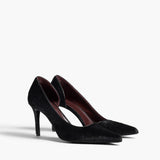 Khaite - Jett D'Orsay Pump in Black Haircalf