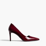 Khaite - Jett D'Orsay Pump in Oxblood Patent Leather