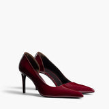 Khaite - Jett D'Orsay Pump in Oxblood Patent Leather