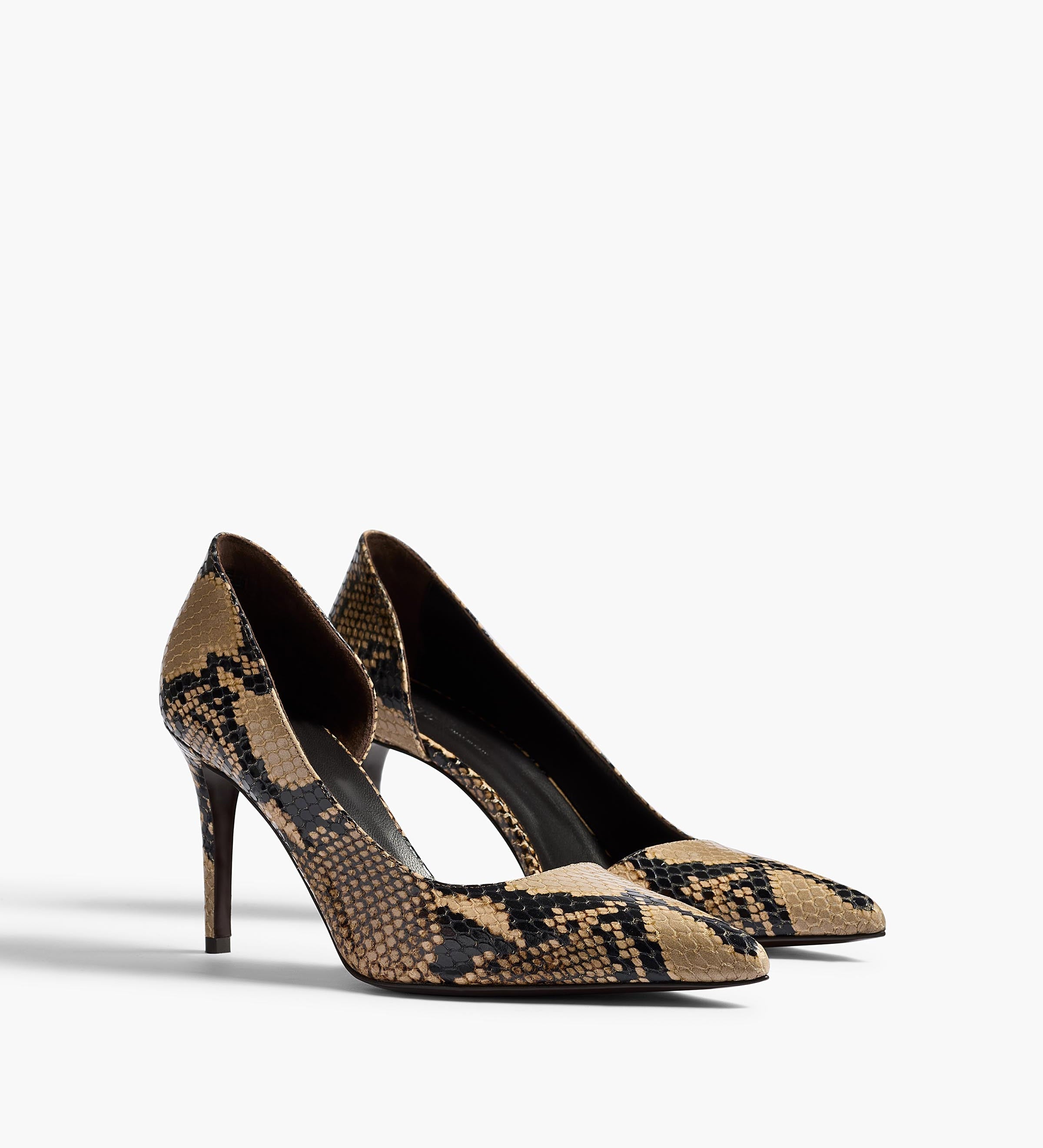 Khaite - Jett D'Orsay Pump in Python - Embossed Taupe