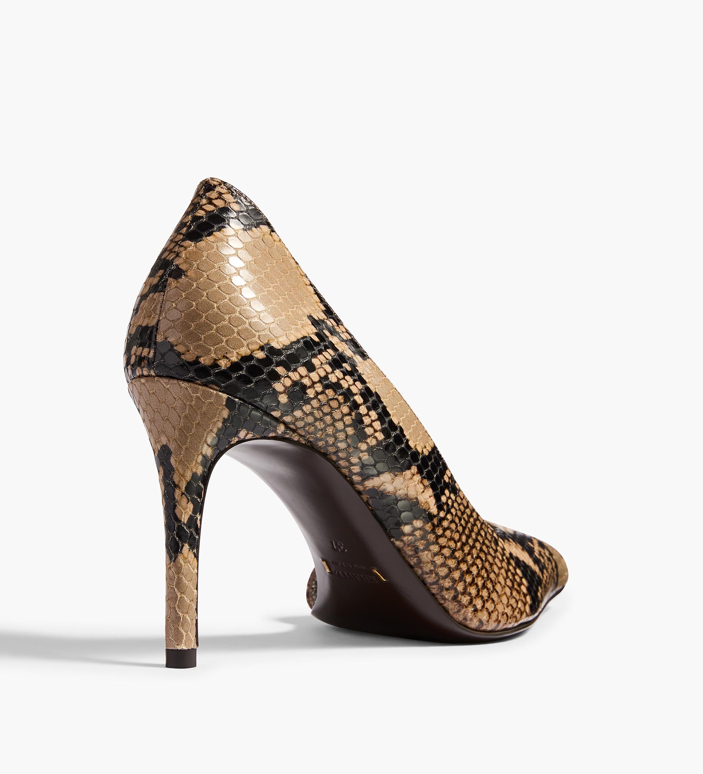 Khaite - Jett D'Orsay Pump in Python - Embossed Taupe