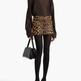 Khaite - Jett Skirt in Leopard Print Haircalf