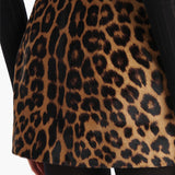 Khaite - Jett Skirt in Leopard Print Haircalf