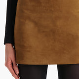 Khaite - Jett Skirt in Toffee Suede