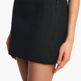 Khaite - Jett Skirt in Dark Navy with Stripe