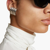 Khaite - Small Julius Panel Earrings in Silver