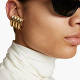 Khaite - Small Julius Panel Earrings in Gold