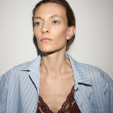 Jamie Haller - The Weekend Shirt in Baby Blue Stripe