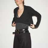 Jamie Haller - The V Fave Cashmere Sweater in Charcoal