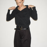 Jamie Haller - The V Fave Cashmere Sweater in Charcoal