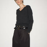 Jamie Haller - The V Fave Cashmere Sweater in Charcoal