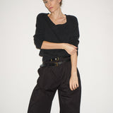 Jamie Haller - The V Fave Cashmere Sweater in Charcoal