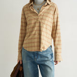 Jamie Haller - The Weekend Shirt in Honey Plaid