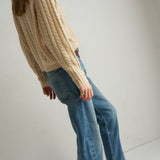 Jamie Haller - The Cable V Fave in Creme