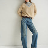 Jamie Haller - The Cable V Fave in Creme