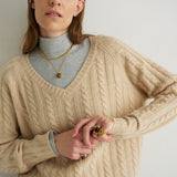 Jamie Haller - The Cable V Fave in Creme